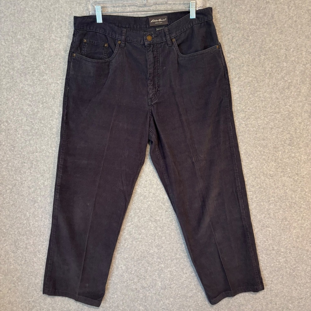 Eddie Bauer Men's Pants Slacks Outdoors Navy Blue Corduroy 36x30 Gorpcore